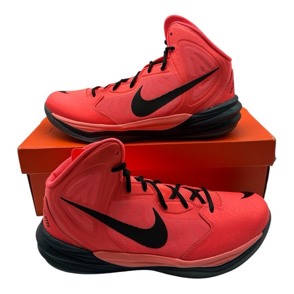 Nike Prime Hype DF Shoes Men's Size 12 Hot Lava‎ Charcoal Sneakers 683705-801 - Picture 1 of 10